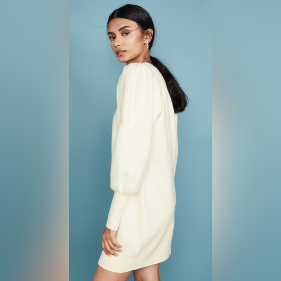 Ulla Johnson natural beige Viviana merino wool puff sleeve sweater dress - Small - Picture 7 of 10